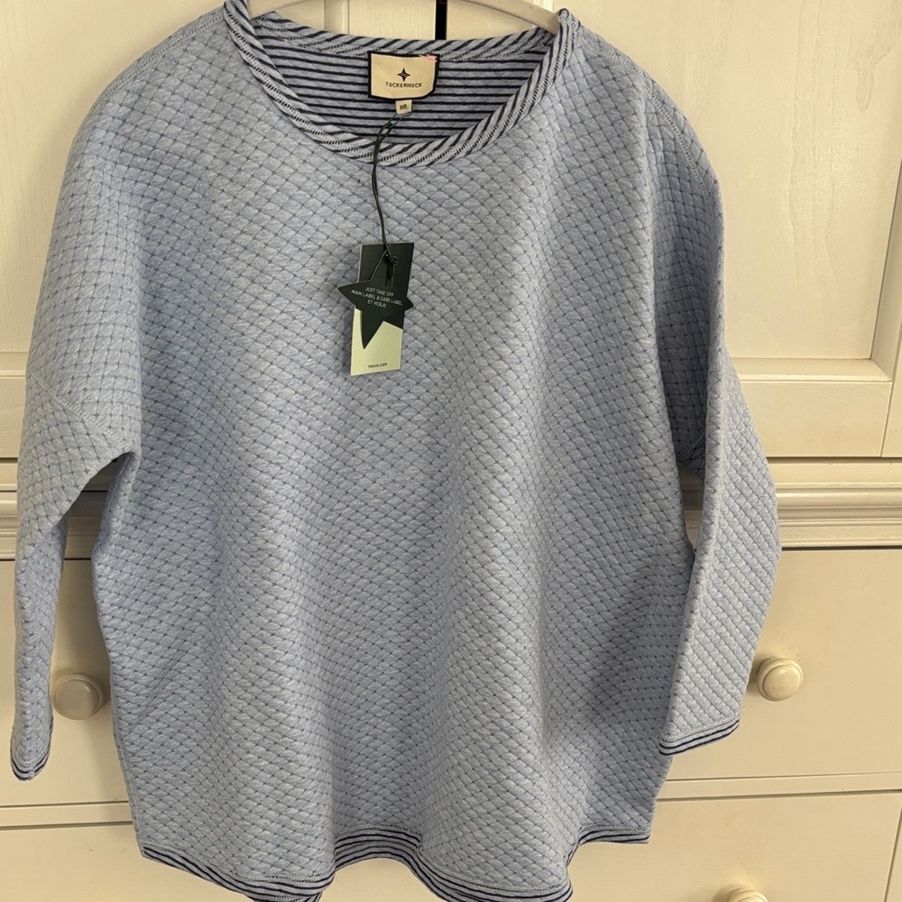 Tuckernuck Light Blue Textured Top